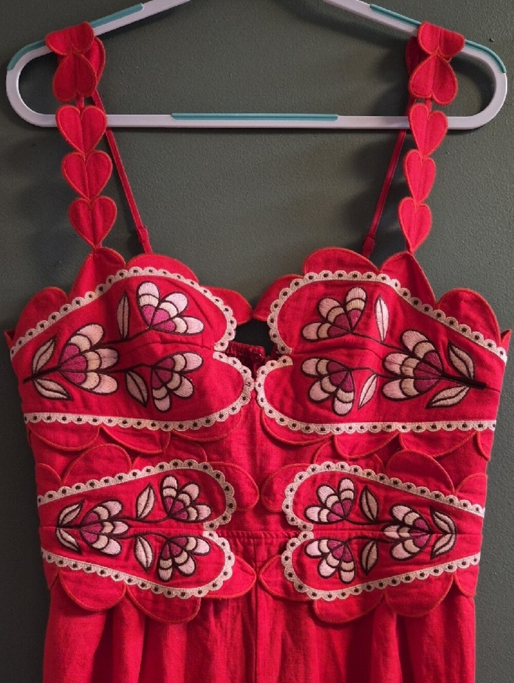 NWT FARM Rio Red Lovely Pineapples Embroidered Jumpsuit - Picture 5 of 9